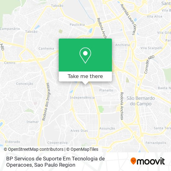 BP Servicos de Suporte Em Tecnologia de Operacoes map
