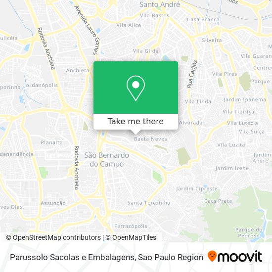 Parussolo Sacolas e Embalagens map