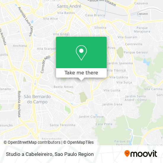 Mapa Studio a Cabeleireiro