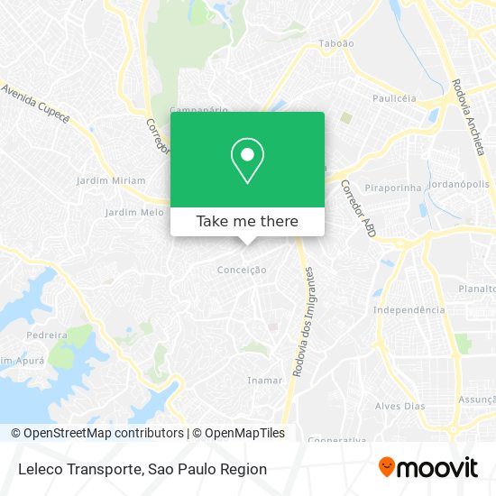 Leleco Transporte map