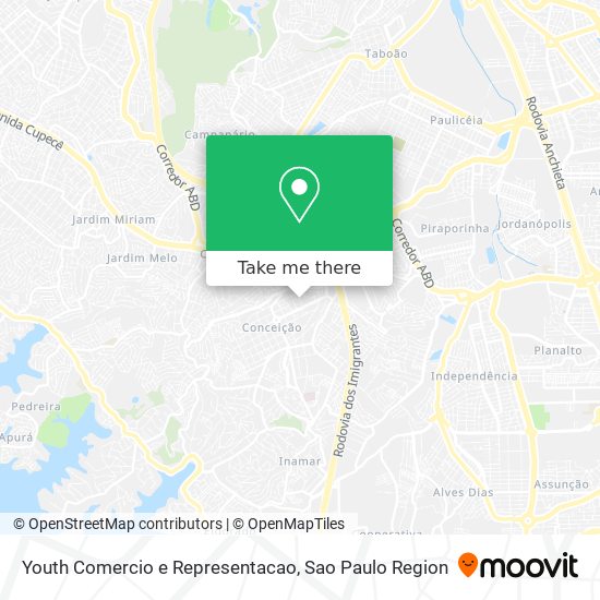 Youth Comercio e Representacao map