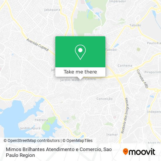 Mimos Brilhantes Atendimento e Comercio map