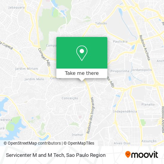 Servicenter M and M Tech map