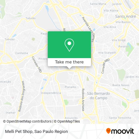 Mapa Melli Pet Shop