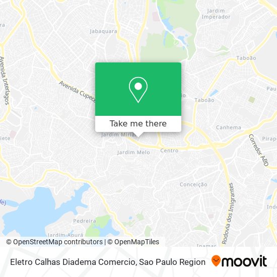 Eletro Calhas Diadema Comercio map