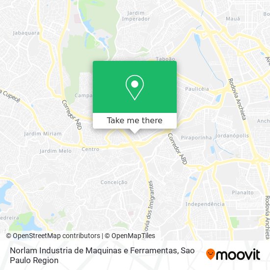 Mapa Norlam Industria de Maquinas e Ferramentas