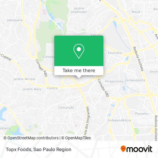 Topx Foods map