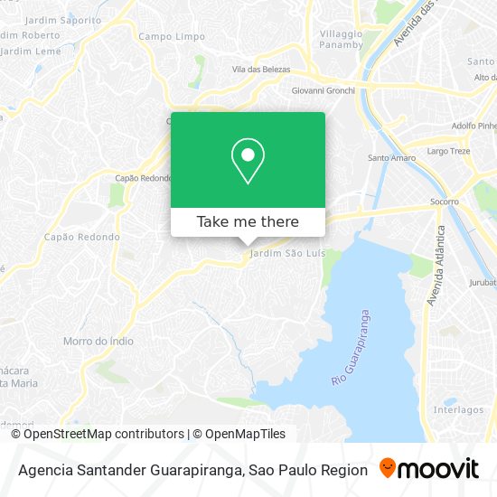 Agencia Santander Guarapiranga map