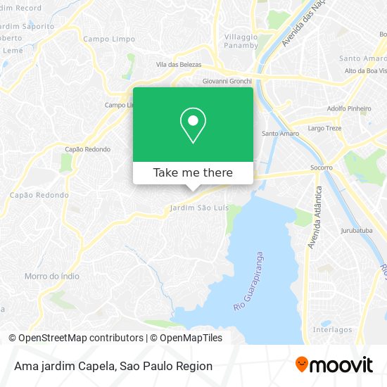 Ama jardim Capela map