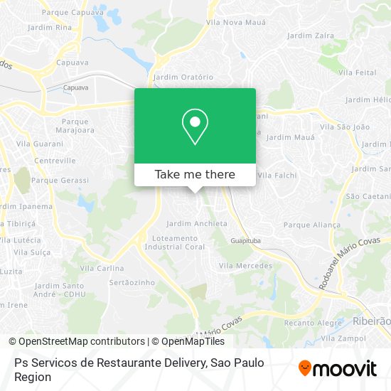 Mapa Ps Servicos de Restaurante Delivery