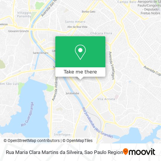 Mapa Rua Maria Clara Martins da Silveira