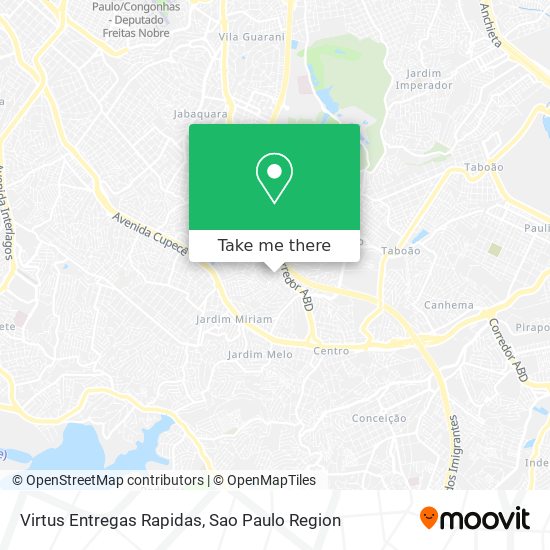 Virtus Entregas Rapidas map