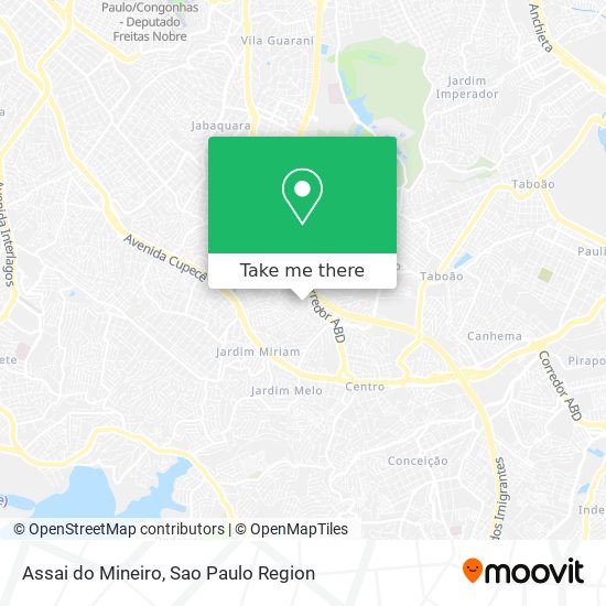 Assai do Mineiro map