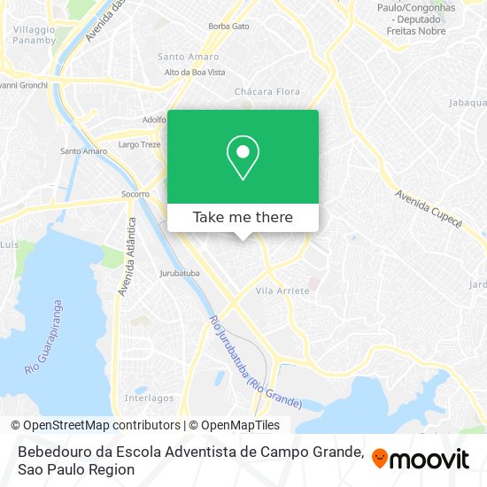 Mapa Bebedouro da Escola Adventista de Campo Grande