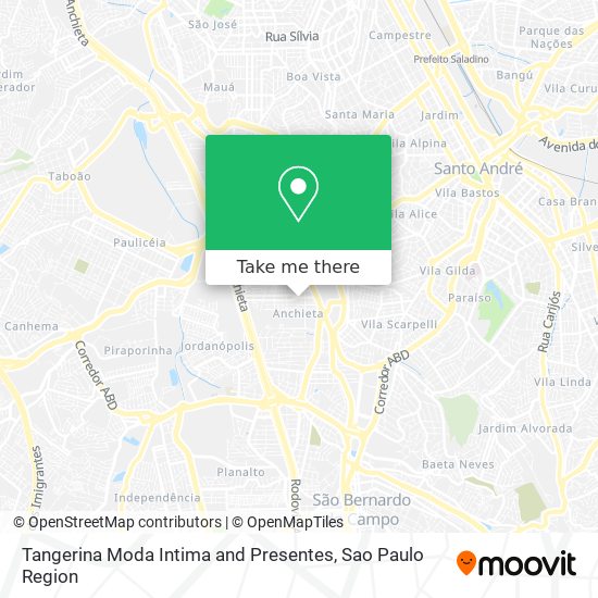 Tangerina Moda Intima and Presentes map