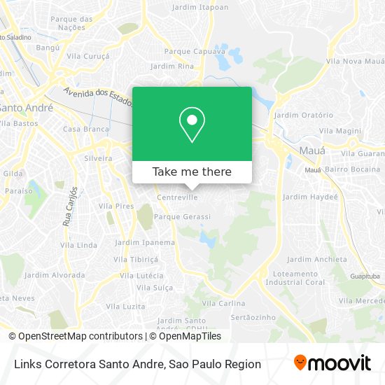 Mapa Links Corretora Santo Andre