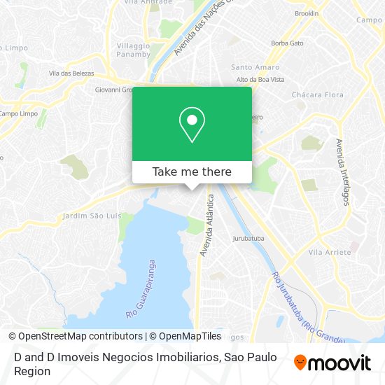 Mapa D and D Imoveis Negocios Imobiliarios