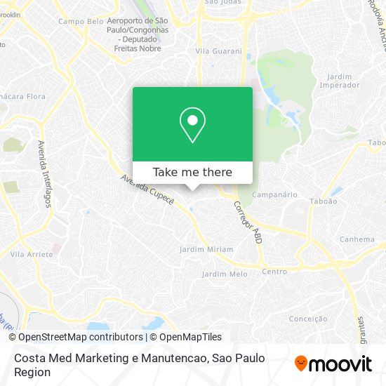 Mapa Costa Med Marketing e Manutencao