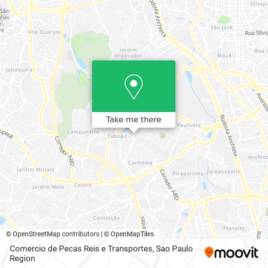 Comercio de Pecas Reis e Transportes map