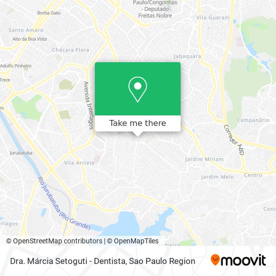 Mapa Dra. Márcia Setoguti - Dentista