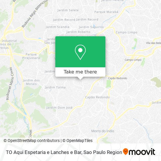 TO Aqui Espetaria e Lanches e Bar map