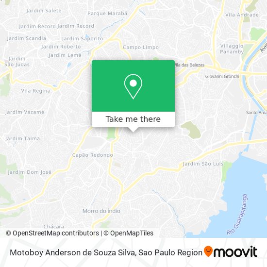 Motoboy Anderson de Souza Silva map