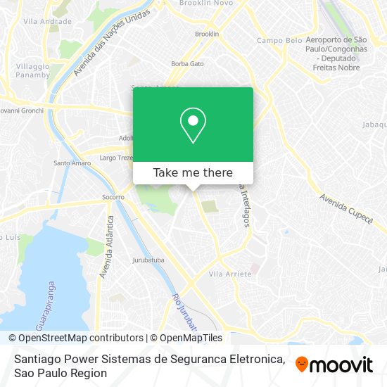 Mapa Santiago Power Sistemas de Seguranca Eletronica