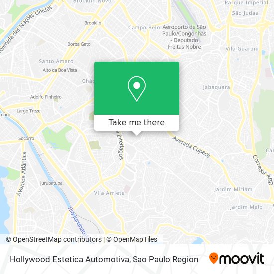 Mapa Hollywood Estetica Automotiva