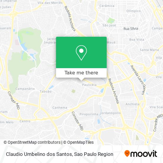 Mapa Claudio Umbelino dos Santos