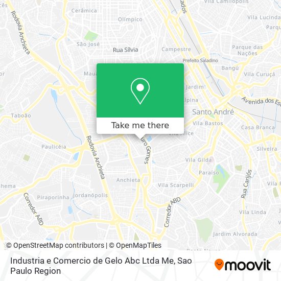 Mapa Industria e Comercio de Gelo Abc Ltda Me