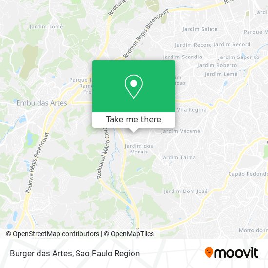 Burger das Artes map