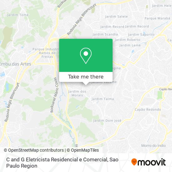 Mapa C and G Eletricista Residencial e Comercial