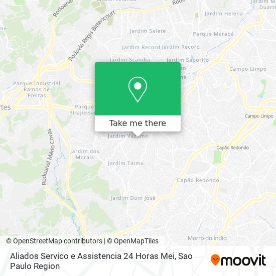 Aliados Servico e Assistencia 24 Horas Mei map