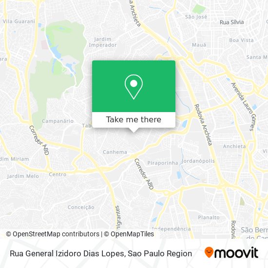 Mapa Rua General Izidoro Dias Lopes