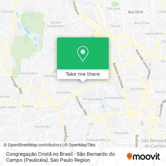 Congregação Cristã no Brasil - São Bernardo do Campo (Paulicéia) map