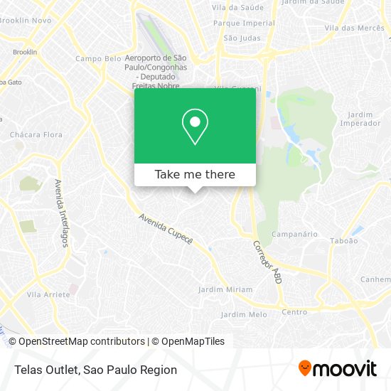 Telas Outlet map