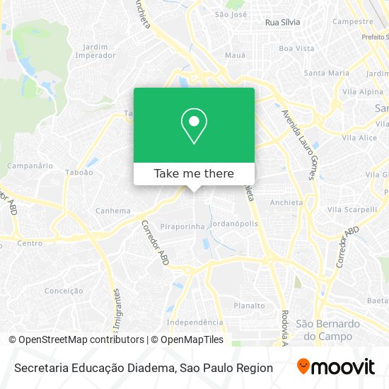 Secretaria Educação Diadema map