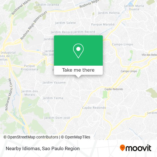 Mapa Nearby Idiomas