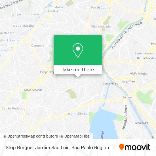 Mapa Stop Burguer Jardim Sao Luis