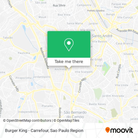 Mapa Burger King - Carrefour