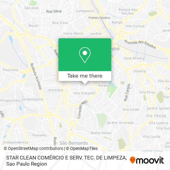 Mapa STAR CLEAN COMÉRCIO E SERV. TEC. DE LIMPEZA