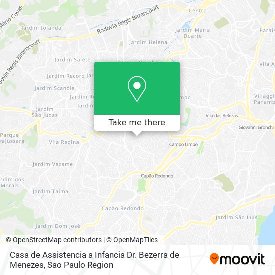 Mapa Casa de Assistencia a Infancia Dr. Bezerra de Menezes