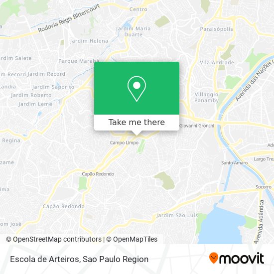 Escola de Arteiros map