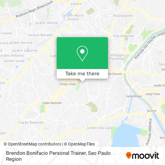 Mapa Brendon Bonifacio Personal Trainer