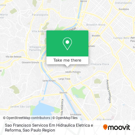 Mapa Sao Francisco Servicos Em Hidraulica Eletrica e Reforma