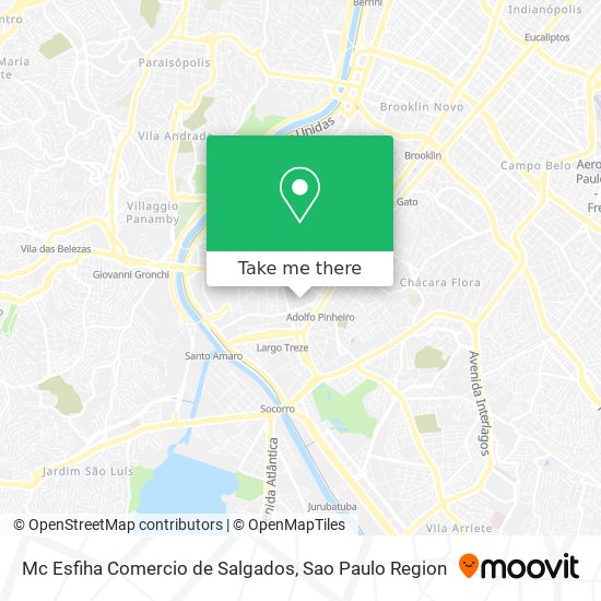 Mapa Mc Esfiha Comercio de Salgados