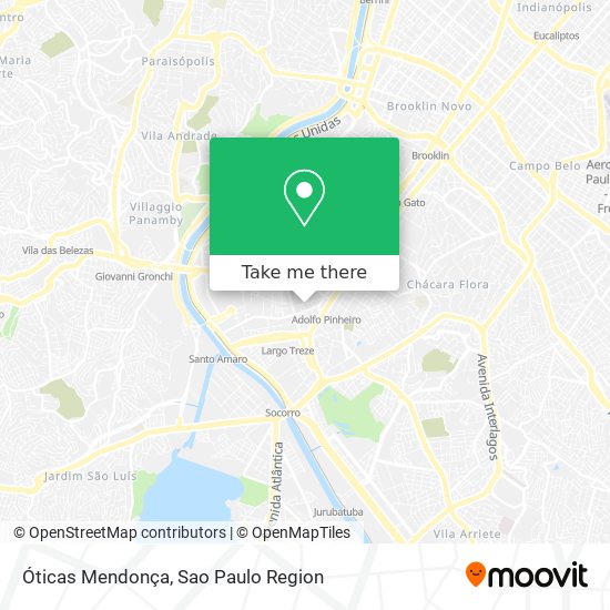 Óticas Mendonça map