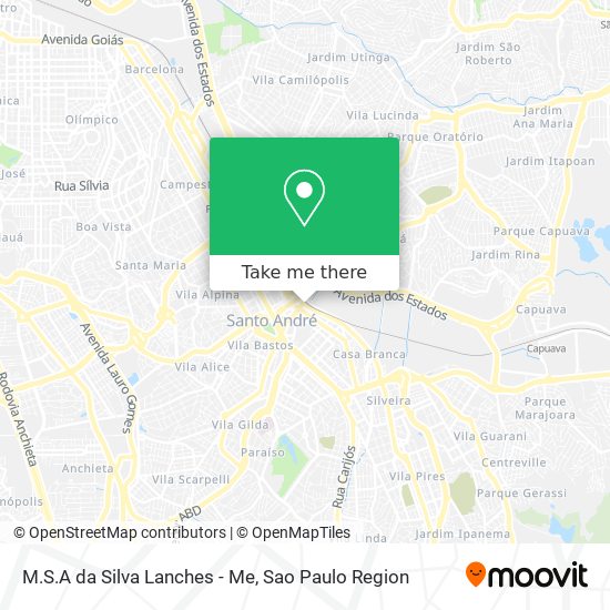 M.S.A da Silva Lanches - Me map