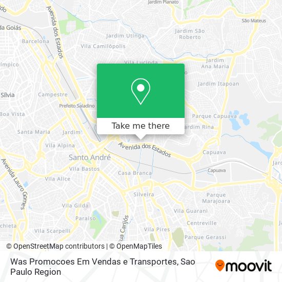 Mapa Was Promocoes Em Vendas e Transportes