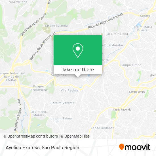 Avelino Express map